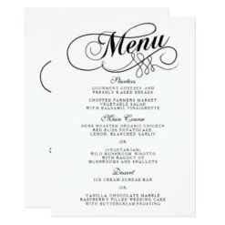 Elegant Black And White Wedding Menu Templates