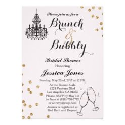 Elegant Brunch & Bubbly Bridal Shower Invitation
