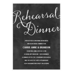 Elegant Chalkboard | Rustic Chic Rehearsal Dinner Card
