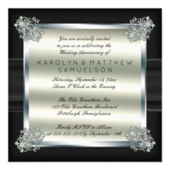Elegant Diamonds 25th Silver Wedding Anniversary Card - Image 2