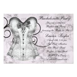 Elegant Pink and Gray Bachelorette Party Card