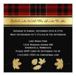 Elegant Plaid Bachelorette Party Invitation - Image 2