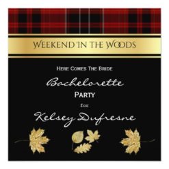 Elegant Plaid Bachelorette Party Invitation