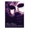 Elegant Purple Sweet 16 Masquerade Party Invites