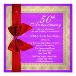 Elegant Purple Wedding Anniversary Invite