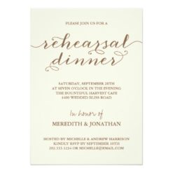 Elegant Rehearsal Dinner Card