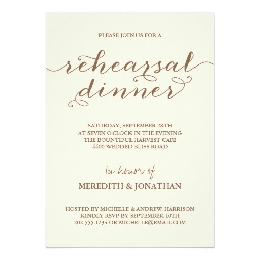 Elegant Rehearsal Dinner Card