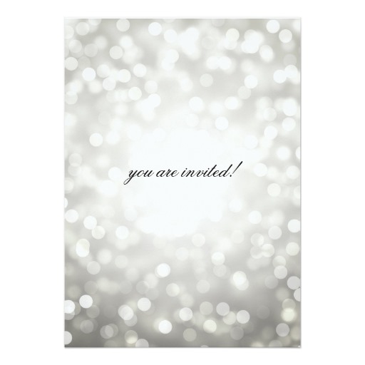 Elegant Rehearsal Dinner Silver Glitter Lights Card - Image 2