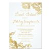 Elegant Simple Modern Rose Floral Gold Faux Print Card