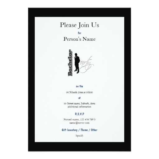 Elegant "bachelor party" stag formal card - Image 2