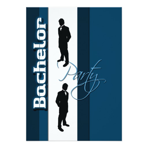 Elegant "bachelor party" stag formal card