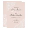 Elegant pink blush floral lace Sweet 16 Card