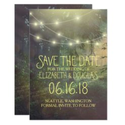 Enchanted Forest Wedding Save the Date Card
