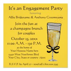 Engagement Party Champagne Toast Card