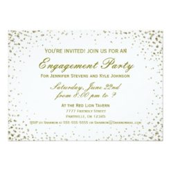 Engagement Party | Gold Confetti Card