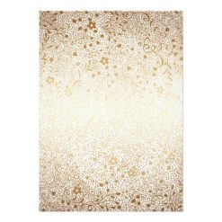 Engagement Party Gold Floral Vintage White Card - Image 2