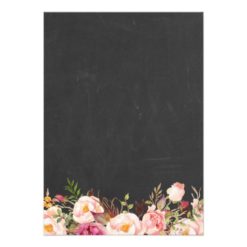 Engagement Party Vintage Pink Floral Chalkboard Card - Image 2