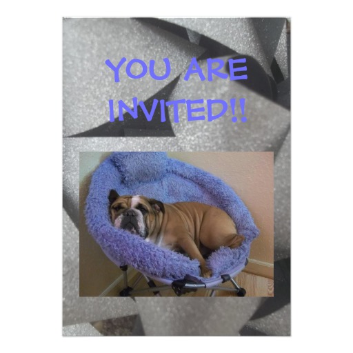 English Bulldog Party Invitations
