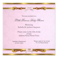 Ethnic Little Princess Baby Shower Pink Gold Card - Image 2