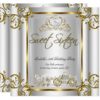 Fairytale Sweet 16 16th Birthday Gold Silver Card