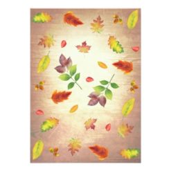 Fall Leaves Mason Jar Rustic Rehearsal Dinner Card - Image 2