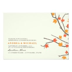 Fall Leaves Rehearsal Dinner Invite