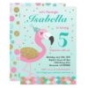 Flamingo Birthday Invitation Topical Pool Party