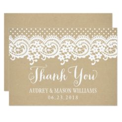 Flat Thank You Card | Kraft Brown