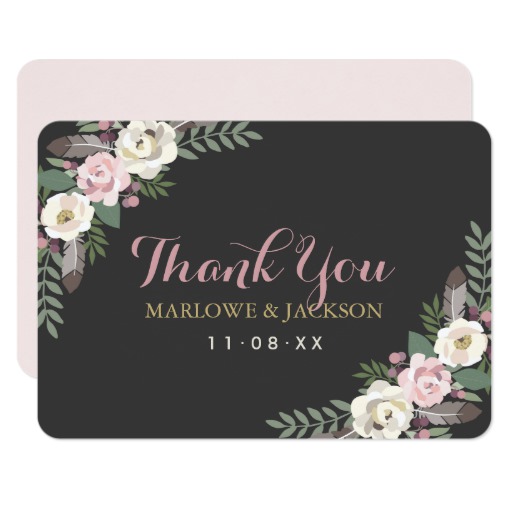 Flat Thank You Cards | Fall Vintage Boho