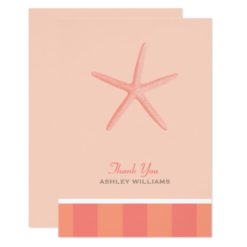 Flat Wedding Thank You Note Card | Starfish