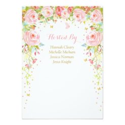 Floral Butterfly Girl Baby Shower Invitation - Image 2