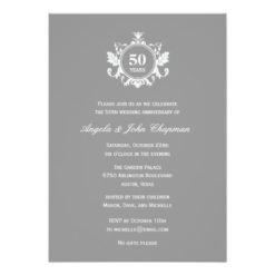 Floral Charm Anniversary or Birthday Invitation -