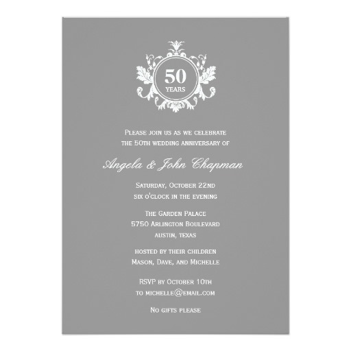 Floral Charm Anniversary or Birthday Invitation -