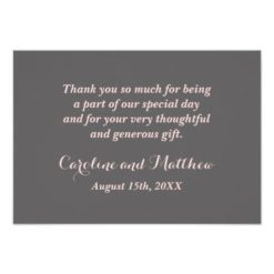 Floral Design Wedding Thank You Flat Cards - Image 2
