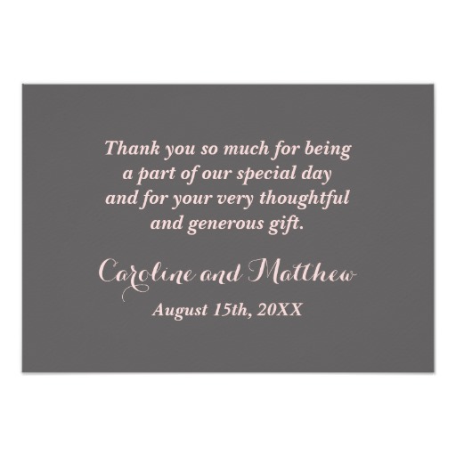 Floral Design Wedding Thank You Flat Cards - Image 2