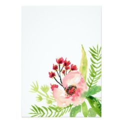 Floral Watercolor Wedding Anniversary Party Card - Image 2