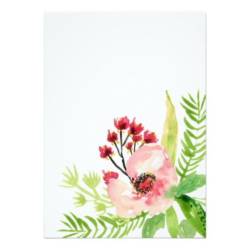 Floral Watercolor Wedding Anniversary Party Card - Image 2