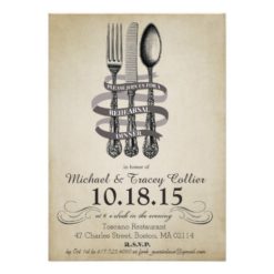 Fork and Knife Rehearsal Dinner Invitation