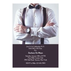 Formal Wear Bachelor Party Invitation
