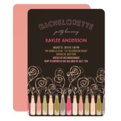 Fun Bubbly Celebrations Bachelorette Party Invite