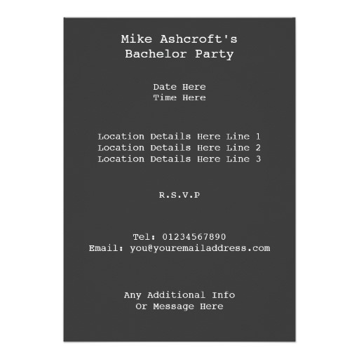 Fun Vintage Bachelor Party Card - Image 2