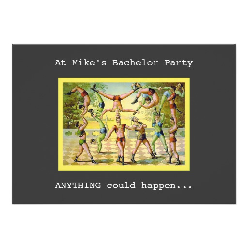 Fun Vintage Bachelor Party Card
