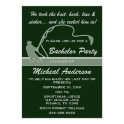 Funny Fishing Bachelor Celebration Invitation