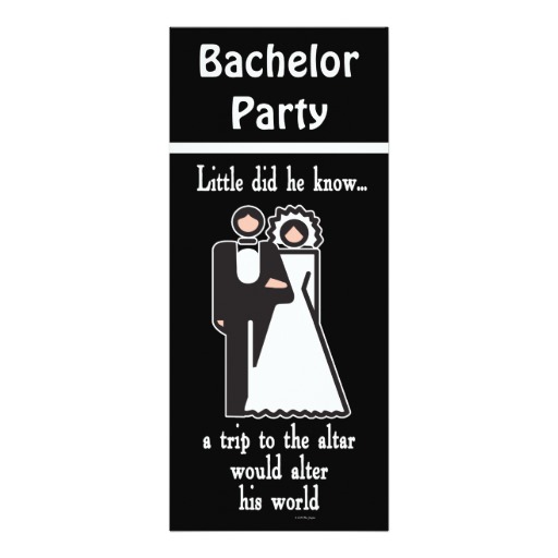 Funny Groom Humor Bachelor Party Invitation