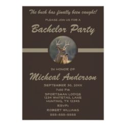 Funny Hunter Bachelor Celebration Invitation