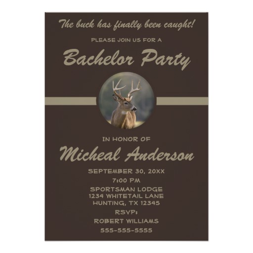 Funny Hunter Bachelor Celebration Invitation
