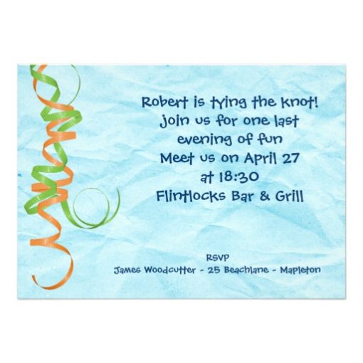 Funny Rainbow Text Bachelor Party Card - Image 2