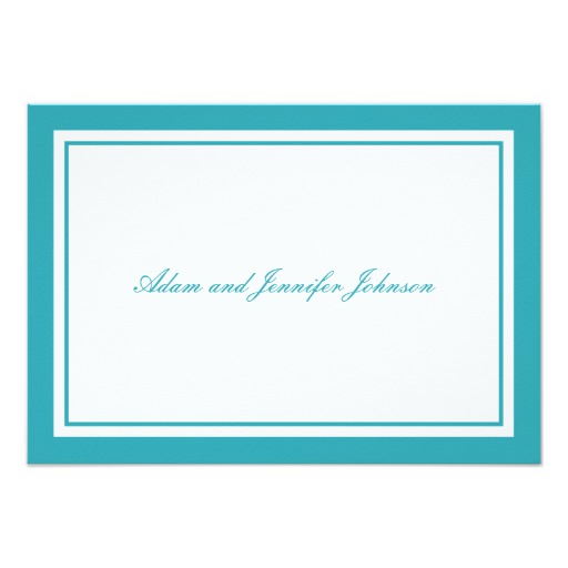 General Thank You Note Cards (Aqua Teal / White)