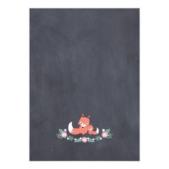 Girls Chalkboard Fox Baby Shower Invitation - Image 2