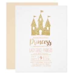 Girly Princess Birthday | Themed Party Card